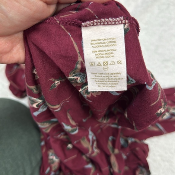 Free People Red Ruched Backless Elsa Fall Open back top NWOT - Picture 6 of 7